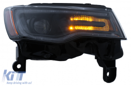 LED Headlights suitable for Jeep Grand Cherokee IV WK2 Facelift (2014-2020) Dynamic Turning Lights and Start-up Display-image-6110611