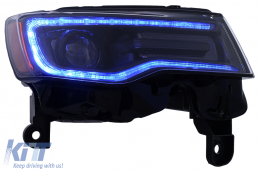 LED Headlights suitable for Jeep Grand Cherokee IV WK2 Facelift (2014-2020) Dynamic Turning Lights and Start-up Display-image-6110620