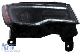 LED Headlights suitable for Jeep Grand Cherokee IV WK2 Facelift (2014-2020) Dynamic Turning Lights and Start-up Display-image-6110622