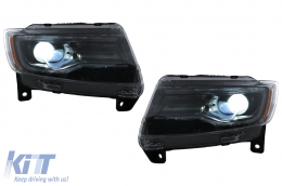 LED Headlights suitable for Jeep Grand Cherokee IV WK2 (2011-2013) Dynamic Turning Lights-image-6110589