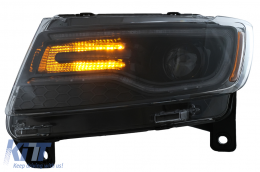 LED Headlights suitable for Jeep Grand Cherokee IV WK2 (2011-2013) Dynamic Turning Lights-image-6110593