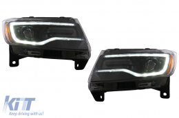 LED Headlights suitable for Jeep Grand Cherokee IV WK2 (2011-2013) Dynamic Turning Lights - HLJEGC4KK