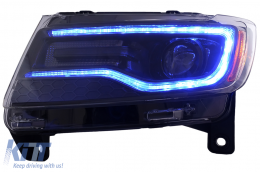 LED Headlights suitable for Jeep Grand Cherokee IV WK2 (2011-2013) Dynamic Turning Lights-image-6110596