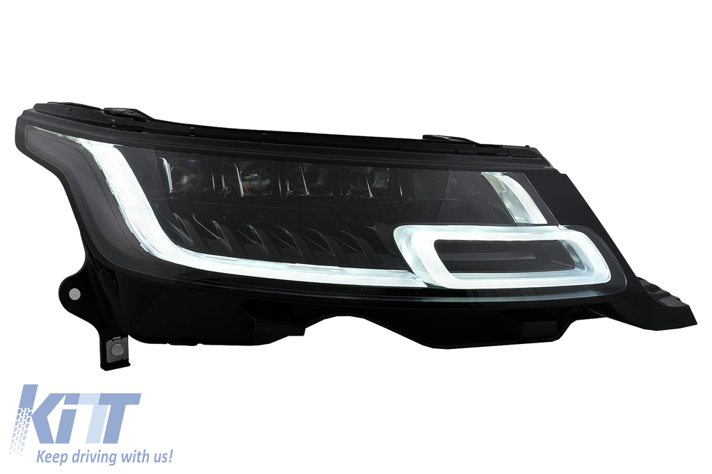 LED Headlights suitable for Land Rover Range Sport L494 (2013-2017) with  Dynamic Turn Signal Conversion to 2018-up Model Matrix Look 