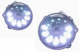 LED Headlights suitable for Mercedes G-Class W463 (1989-2012) Bi-Xenon Design Black-image-6017591