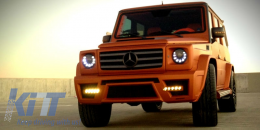 LED Headlights suitable for Mercedes G-Class W463 (2005-2017) Bi-Xenon M-Look Dynamic Sequential Signal-image-6013803