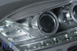 LED Headlights suitable for Mercedes S-Class W221 (2005-2009) Facelift Look with Sequential Dynamic Turning Lights-image-6081108