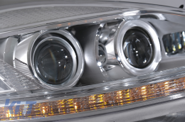 LED Headlights suitable for Mercedes S-Class W221 (2005-2009) Facelift Look with Sequential Dynamic Turning Lights-image-6081111