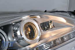 LED Headlights suitable for Mercedes S-Class W221 (2005-2009) Facelift Look with Sequential Dynamic Turning Lights-image-6081115