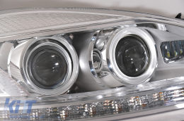 LED Headlights suitable for Mercedes S-Class W221 (2005-2009) Facelift Look with Sequential Dynamic Turning Lights-image-6081119