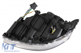 LED Headlights suitable for Mercedes S-Class W221 (2005-2009) Facelift Look with Sequential Dynamic Turning Lights-image-6081125