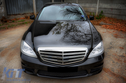 LED Headlights suitable for Mercedes S-Class W221 (2005-2009) Facelift Look with Sequential Dynamic Turning Lights-image-6081129