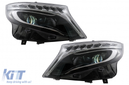 LED Headlights suitable for Mercedes V-Class W447 Vito (2014-2017)-image-6105343