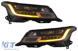 LED Headlights suitable for Range Rover Sport L494 (2013-2017) with Dynamic Signal Conversion to 2018-up Model Matrix Look-image-6067078