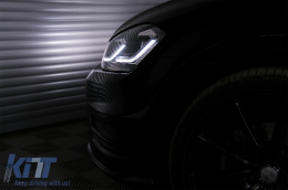 LED Headlights suitable for VW Golf 7.5 VII Facelift (2017-up) with Sequential Dynamic Turning Lights-image-6090460