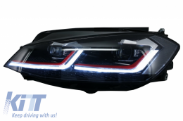 LED Headlights suitable for VW Golf 7.5 VII (2017-Up) GTI Look with Sequential Dynamic Turning Lights-image-6042144