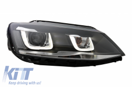 LED Headlights suitable for VW Jetta Mk6 VI (2011-2017) GTI 3D U Bi-Xenon Design-image-6040432