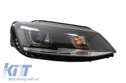 LED Headlights suitable for VW Jetta Mk6 VI (2011-2017) GTI 3D U Bi-Xenon Design-image-6040434