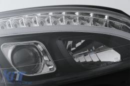 LED Headlights Tube Light suitable for Mercedes C-Class W204 S204 (2007-2010) Black with Sequential Dynamic Turning Lights-image-6078550