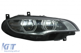 LED Headlights Xenon Angel Eyes 3D Dual Halo Rims suitable for BMW X6 E71 (2008-2012)-image-6083027