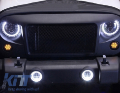 LED Indicatore direzione della griglia per JEEP Wrangler JK 2007-2016 Ambra-image-6025574