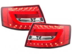 LED Light Bar fanali posteriori per Audi A6 4F C6 04-08 Limousine rosso/cristallo-image-65812