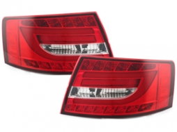 LED Light Bar fanali posteriori per Audi A6 4F C6 04-08 Limousine rosso/cristallo-image-65813