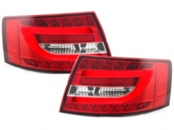 LED Light Bar Taillights suitable for Audi A6 Limousine (2004-2008) Red Crystal Factory LED-image-45915