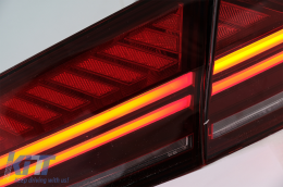 LED Light Bar Taillights suitable for Audi A7 4G (2010-2014) Facelift Design Cherry Red Smoke-image-6013394