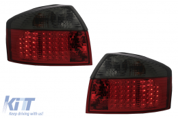 LED Luces traseras adecuado para Audi A4 B6 8E Sedan 10.2000-10.2004 rojo Humo-image-6089320