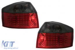 LED Luces traseras adecuado para Audi A4 B6 8E Sedan 10.2000-10.2004 rojo Humo-image-6089323