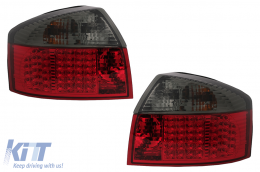 LED Luces traseras adecuado para Audi A4 B6 8E Sedan 10.2000-10.2004 rojo Humo-image-6089328