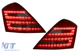 LED Luces traseras para Mercedes Clase S W221 05-09 rojo Humo Dinámica Torneado Señal-image-6089792