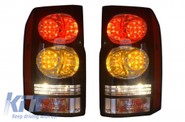 LED Luces traseras para Rover Discovery 3 y 4 04-16 Negro Conversión a Facelift Look-image-6026481