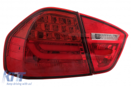 LED Luci posteriori per BMW Serie 3 E90 2005-2008 LED Barra luminosa LCI Design rosso Chiaro-image-6087087