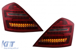 LED Luci posteriori per Mercedes Classe S W221 2005-2009 rosso bianco-image-6088085