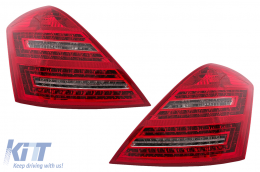 LED Luci posteriori per Mercedes Classe S W221 2005-2009 rosso bianco-image-6088093