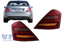 LED Luci posteriori per Mercedes Classe S W221 2005-2009 rosso bianco-image-6088391