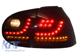 LED Luci posteriori per VW Golf V 5 Guida sinistra 04-09 Fumo Estremo Nero Look-image-6021621