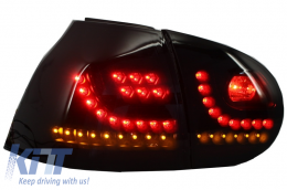 LED Luci posteriori per VW Golf V 5 Guida sinistra 04-09 Fumo Estremo Nero Look-image-6021622