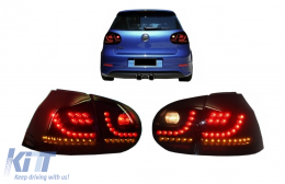 LED Luci posteriori per VW Golf V 5 Guida sinistra 04-09 Fumo Estremo Nero Look-image-6043142