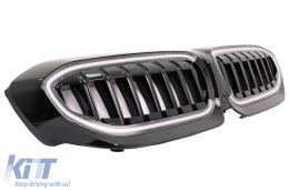 LED-Nierengitter Kühlergrill für BMW 3er G20 Limousine G21 Touring 2019-2022 Schwarz-image-6106829