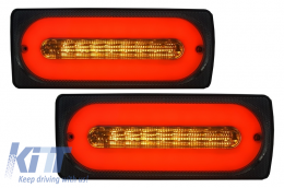 LED Taillights Light Bar Smoke with Door Moldings Black suitable for Mercedes G-class W463 (1989-2015)-image-6025602