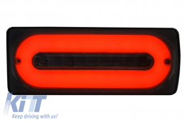 LED Taillights Light Bar suitable for Mercedes G-class W463 (1989-2015) Smoke Dynamic Sequential Turning Lights-image-6018726