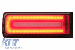 LED Taillights Light Bar suitable for Mercedes G-Class W463 (2008-2017) Facelift 2018 Design Dynamic Sequential Turning Lights Smoke Red-image-6060614