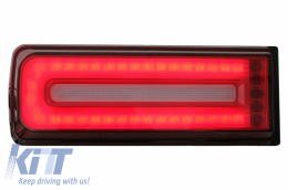 LED Taillights Light Bar suitable for Mercedes G-Class W463 (2008-2017) Facelift 2018 Design Dynamic Sequential Turning Lights Smoke Red-image-6060616