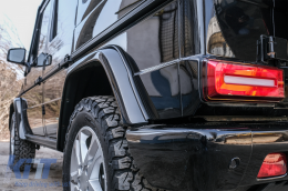 LED Taillights Light Bar suitable for Mercedes G-Class W463 (2008-2017) Facelift 2018 Design Dynamic Sequential Turning Lights Smoke Red-image-6079285