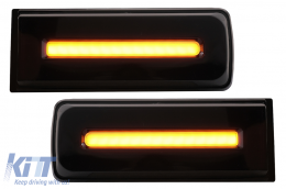 LED Taillights Light Bar suitable for Mercedes G-Class W463 (2008-2017) Facelift 2018 Design Dynamic Sequential Turning Lights Black-image-6086661