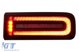 LED Taillights Light Bar suitable for Mercedes G-Class W463 (2008-2017) Facelift 2018 Design Dynamic Sequential Turning Lights Red Smoke-image-6102811