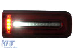 LED Taillights Light Bar suitable for Mercedes G-Class W463 (2008-2017) Facelift 2018 Design Dynamic Sequential Turning Lights Red Smoke-image-6102815